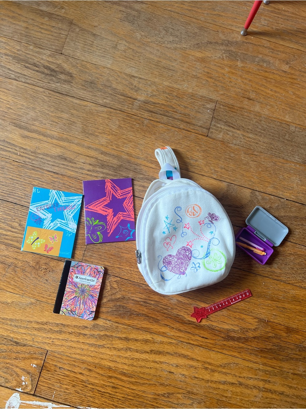 RETIRED American Girl Doodle Backpack and School Set